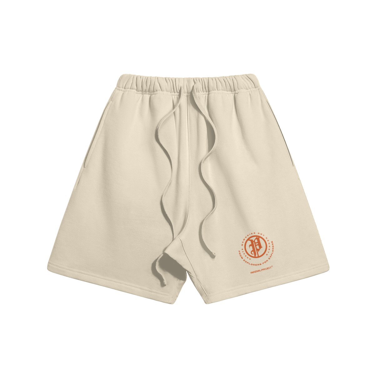 explorer shorts - orange logo