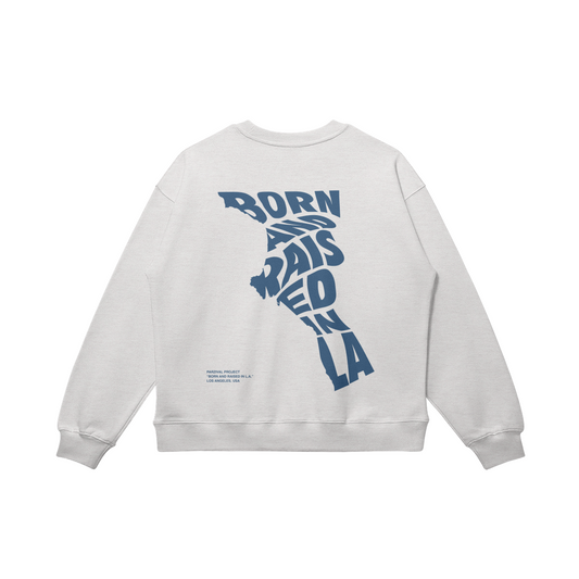 Born And Raised In LA Navy sweatshirt