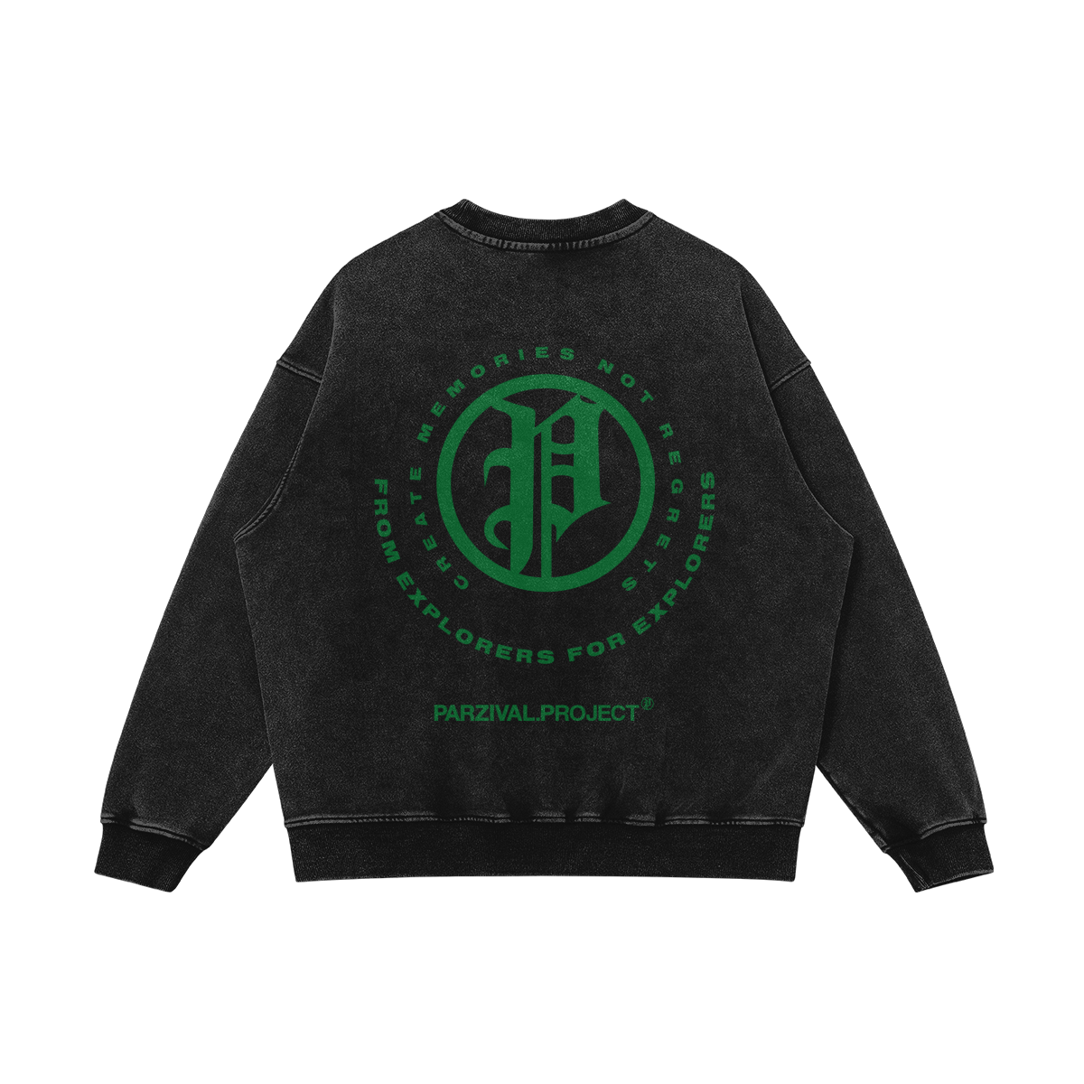 explorer sweatshirt - green logo