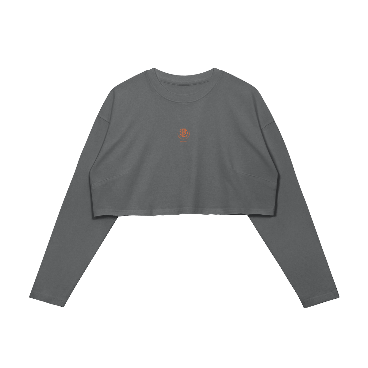 explorer crop top - orange logo