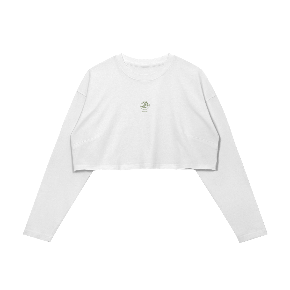 explorer crop top - military logo