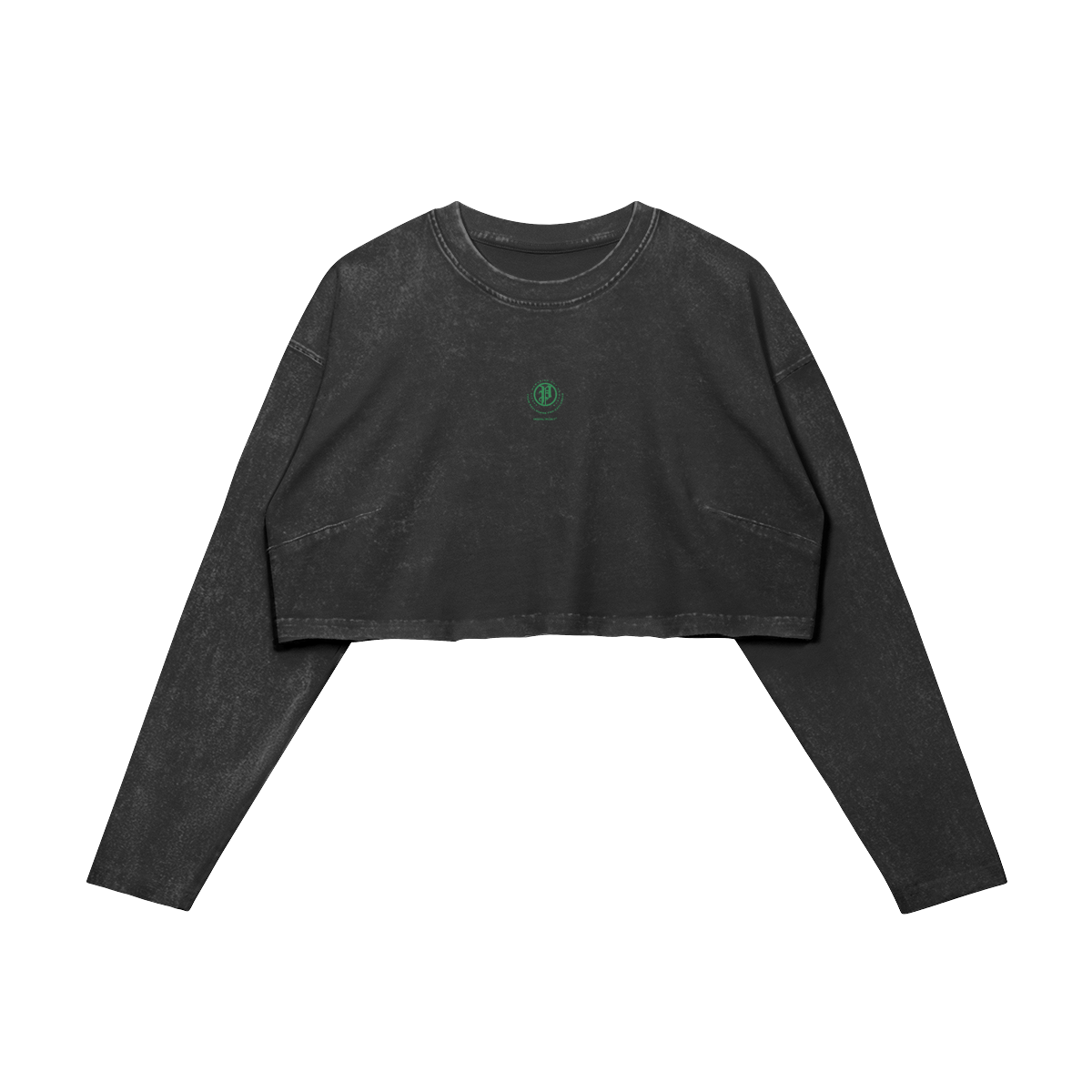 explorer crop top - green logo