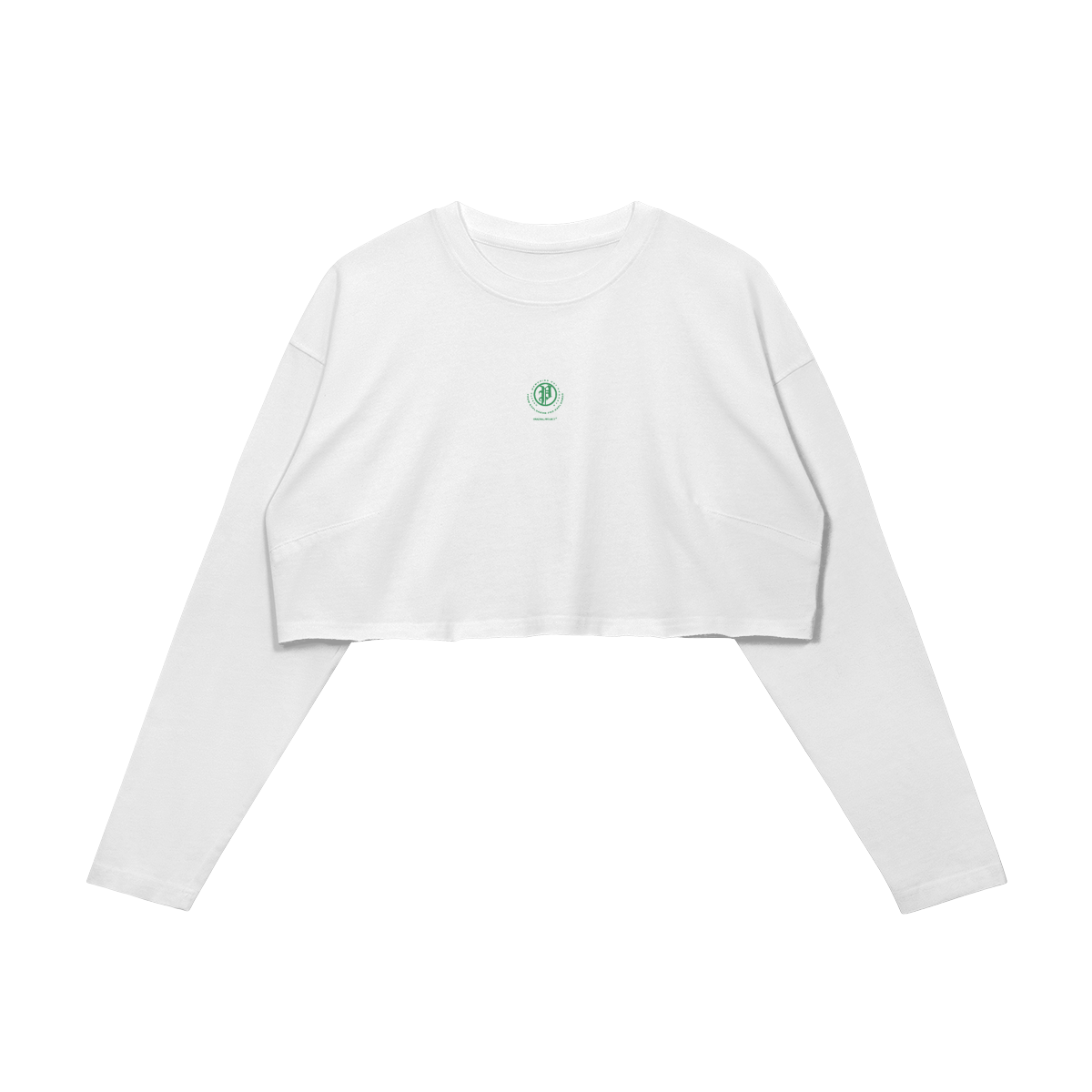 explorer crop top - green logo