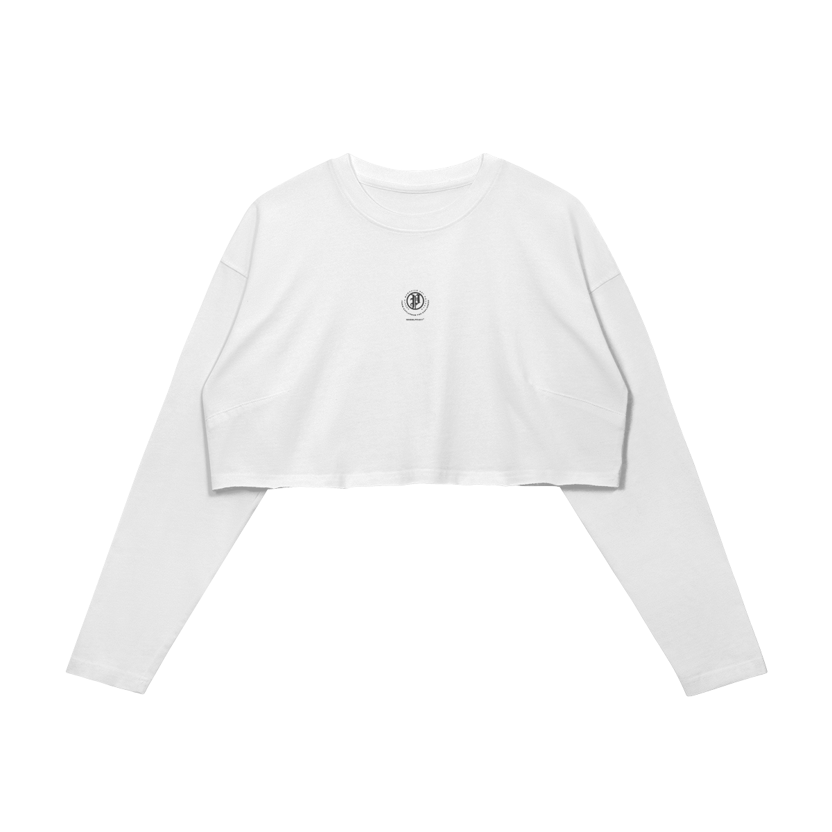 explorer crop top - black logo